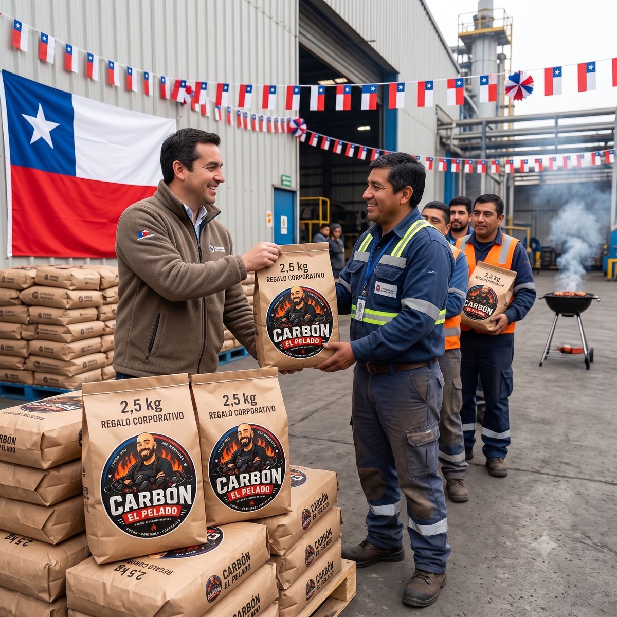 Bolsas de carbón como regalo corporativo para colaboradores