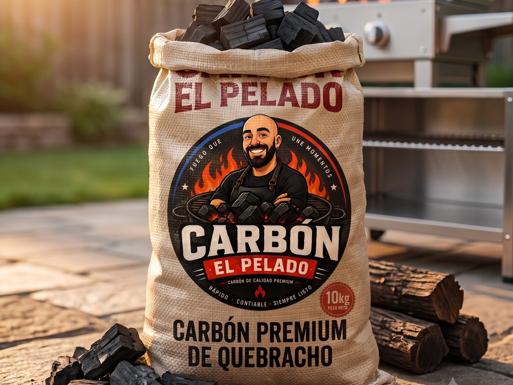 Saco de carbón de quebracho El Pelado de 10 kg