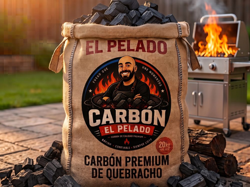 Saco de carbón de quebracho El Pelado de 20 kg